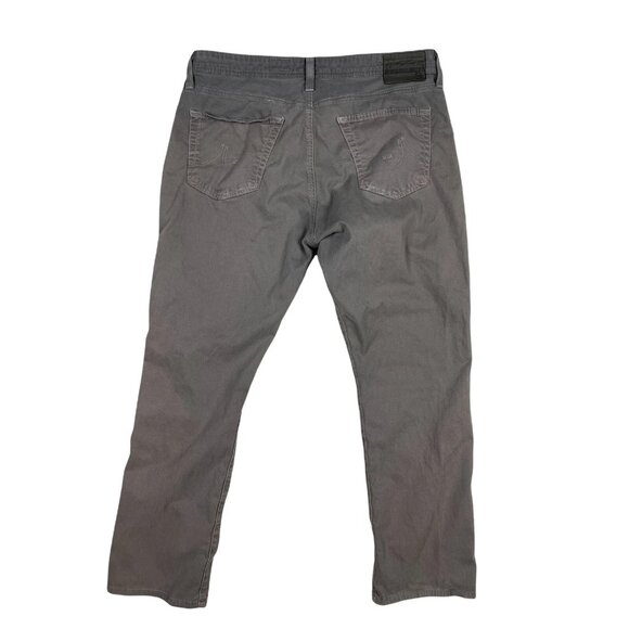AG Adriano Goldschmied Everett Pants Mens 36x32 Slim Straight Herringbone Gray - Picture 4 of 5